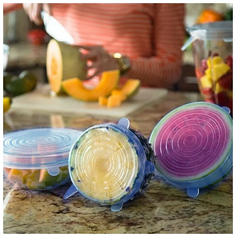 Juego de tapas de silicona para utensilios de cocina